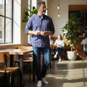 US Polo Assn Mens Blue Black Yellow Plaid Button Down Shirt XL